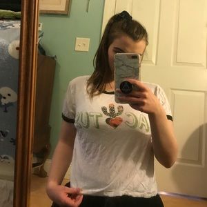 cactus crop top tres bien cute t shirt